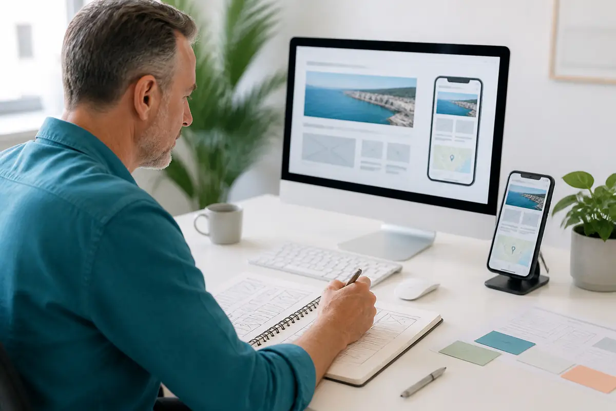 Responsive website design for a local business